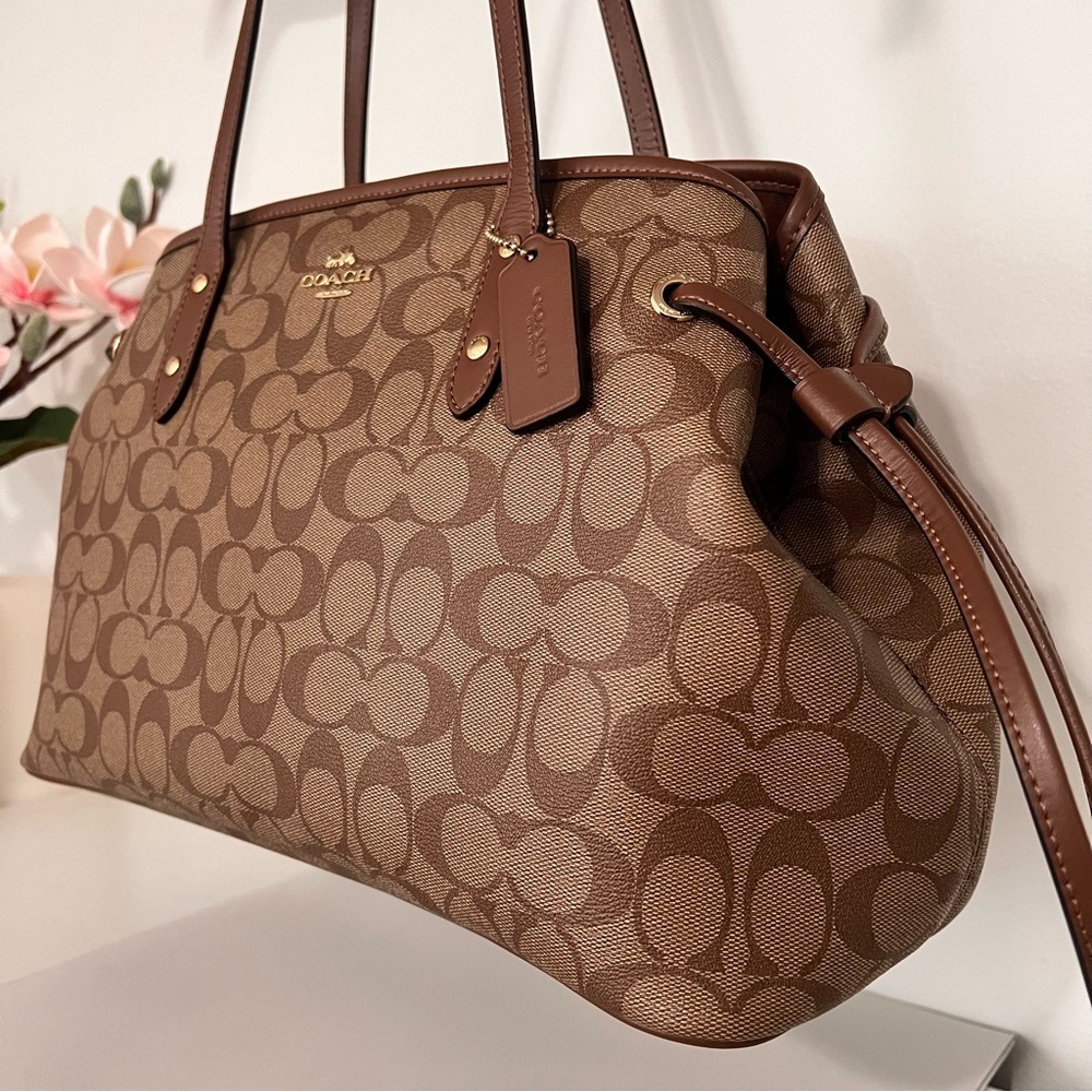 COACH Drawstring Carryall In Signature Canvas - Picture 3 of 15